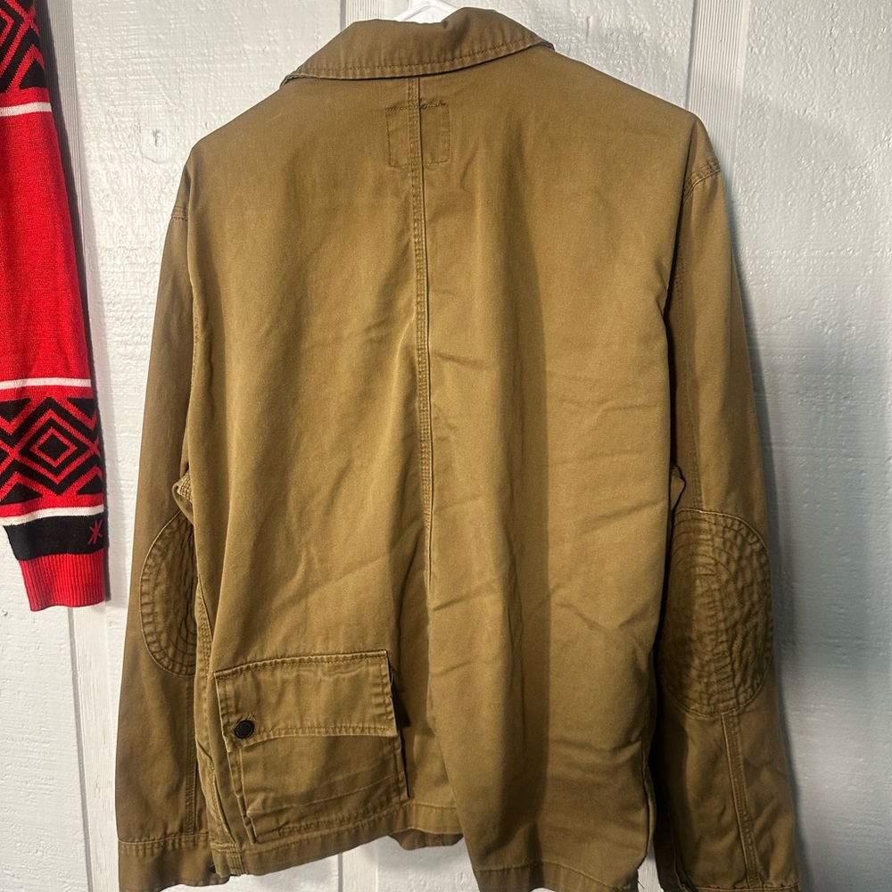 Zara Men’s Olive Green/Brown Full Zip Utility Jacket Size XL EUC - Picture 7 of 8
